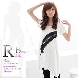 Printed Hanky-hem T-shirt Dress