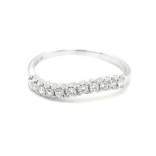 18k White Gold Infinity Ring Set With Diamond 7.5
