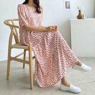 Tiered Patterned Dress
