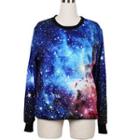 Galaxy-print Pullover  Blue - One Size