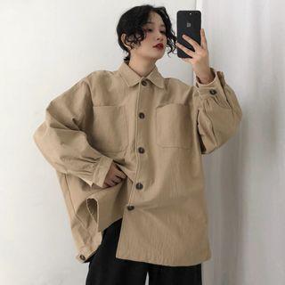 Buttoned Loose Fit Jacket
