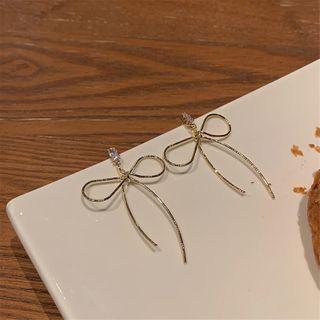 Bow Alloy Dangle Earring