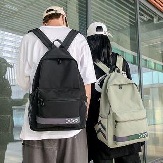 Reflective Arrow Print Nylon Backpack