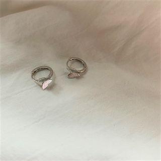 Butterfly Hoop Earring Silver - One Size