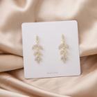 Leaf Rhinestone Dangle Earring 1 Pair - E668-5 - Leaf - One Size