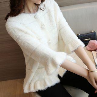 Ruffle Trim Cardigan