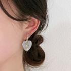 Shell Heart Dangle Earring 1 Pair - Gold - One Size