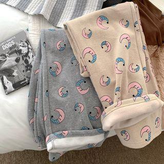 Moon Printed Knitted Pants