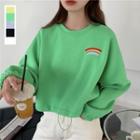 Rainbow Embroidered Sweatshirt - 5 Colors
