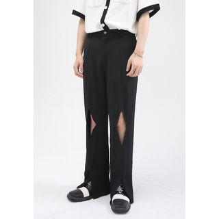 Cut-out High Waist Dress Pants