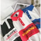 Loose-fit Colorblock Printed Polo Shirt