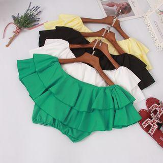 Ruffle Off-shoulder Crop Top