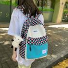 Checkerboard Pattern Panel Backpack