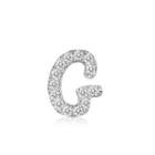 Left Right Accessory - 9k White Gold Initial G Pave Diamond Single Stud Earring (0.04cttw)
