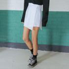 Inset Shorts Colored Wrap-front Skirt