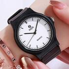Set: Plain Pvc Strap Watch + Roman Numeral Bracelet