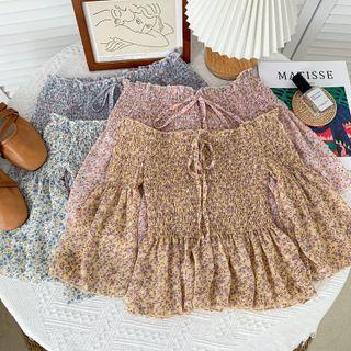 Boatneck Smocked Floral Top In 8 Colors