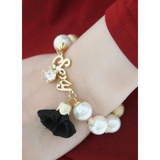 Faux-pearl Charm Bracelet