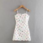 Spaghetti Strap Fruit Print Mini A-line Dress