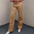 Plain Low-rise Wide-fit Pants