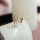 Shell Butterfly Earring 1 Pair - Gold - One Size
