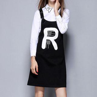 Set: Cat Shirt + Jumper Skirt