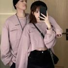 Couple Matching Long Sleeve Plain Sweatshirt