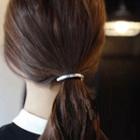 Half Hoop Metal Hair Tie Silver - One Size