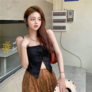 Asymmetrical Chain Strap Camisole Top