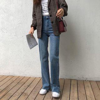 Straight Cut Denim Pants