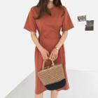 Tie-side Midi T-shirt Dress