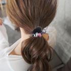 Pompom Flower Hair Tie