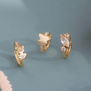 Butterfly Flower Sterling Silver Earring