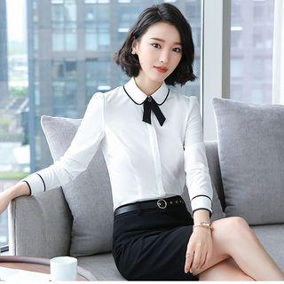 Tie-neck Shirt / Dress Pants / Set