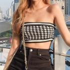 Houndstooth Tube Top
