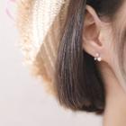 925 Sterling Silver Faux Pearl Star Earring 1 Pair - Earrings - Faux Pearl - Star - One Size