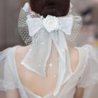 Flower Bow Headpiece / Ear Cuff