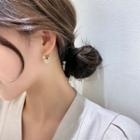Rhinestone Mini Hoop Earring 1 Pair - Gold - One Size