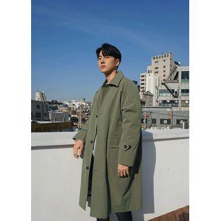 Flap-detail Striped-lining Safari Coat