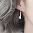 925 Sterling Silver Triangle Dangle Earring 1 Pair - 925 Silver - One Size