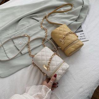 Quilted Chained Bucket Bag