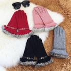 Furry Trim Gloves