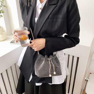 Plaid Bucket Bag Black - One Size