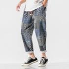 Patterned Straight-fit Pants