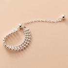 Layered Sterling Silver Bead Ring S925 Silver - 1 Pc - Silver - One Size