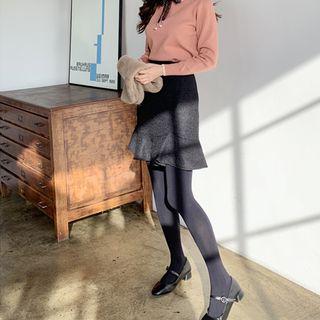 Band-waist Mini Mermaid Skirt