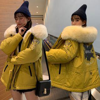 Eagle Print Padded Coat
