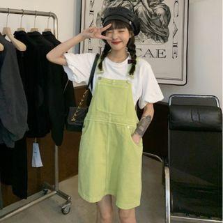Plain Jumper Dress Fruit Green - One Size