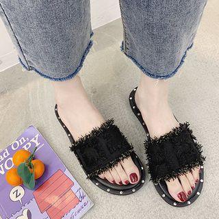Frayed Slide Slippers