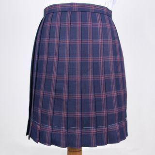 Plaid Pleated Mini A-line Skirt / Bow Tie / Tie